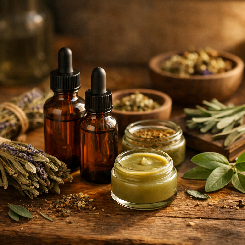 Handcrafted herbal wellness products