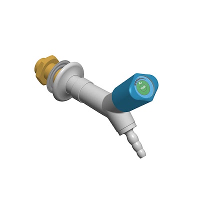 Tap – Inclined Handle Nozzle 45deg - Wall-Mounted Gas Taps & User Points by Southern CGS