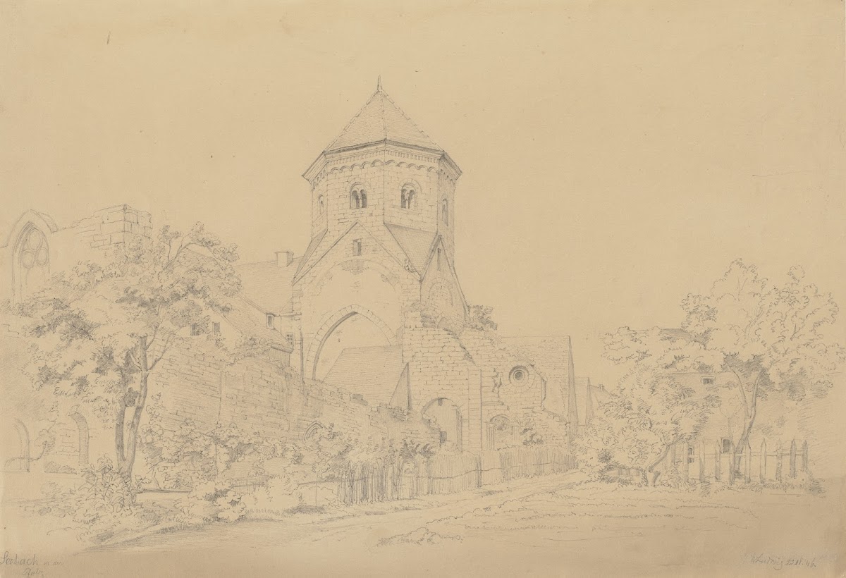 Klosterkirche Sankt Laurentius in Seebach 1846