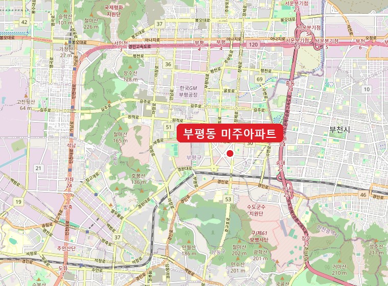 부평 미주아파트 광역 위치도