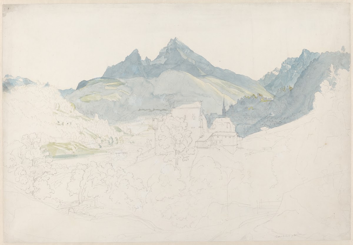 Berchtesgaden with the Watzmann Peak in the Distance 1822