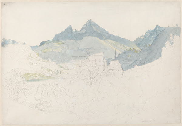 Berchtesgaden with the Watzmann Peak in the Distance 1822
