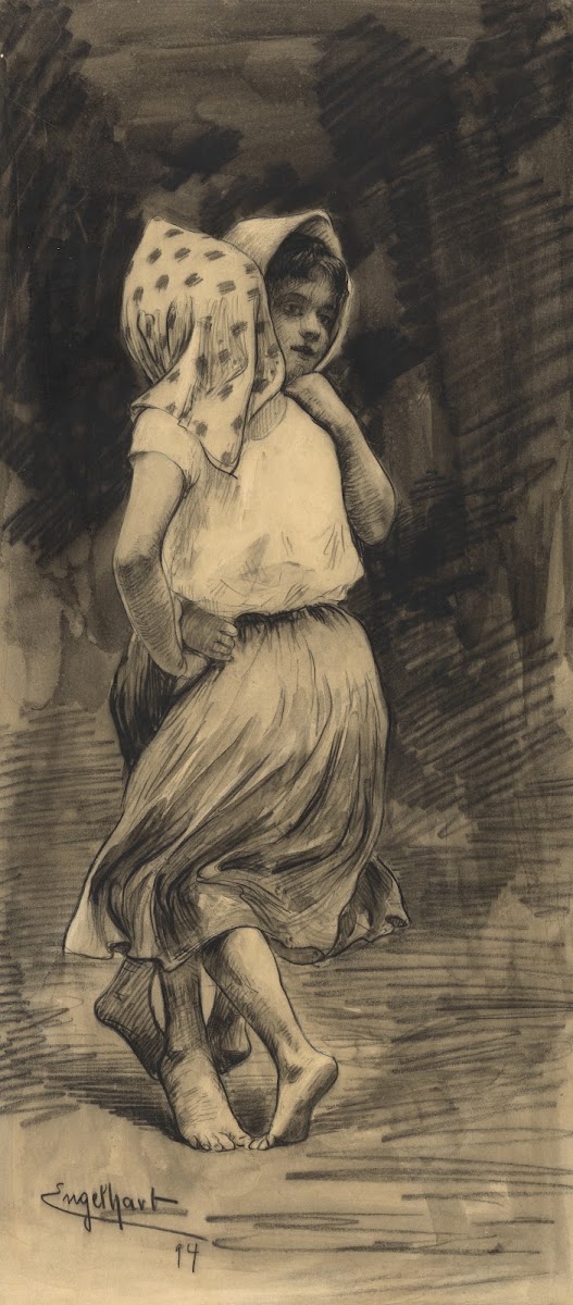 Dancing laundry girls 1894