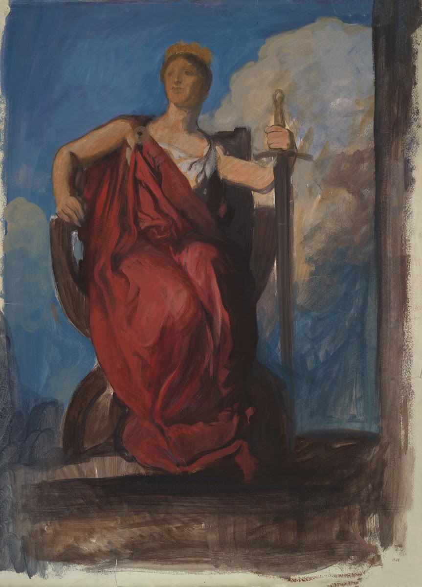 Study for figure of The Genius of Pennsylvania in The Apotheosis of Pennsylvania