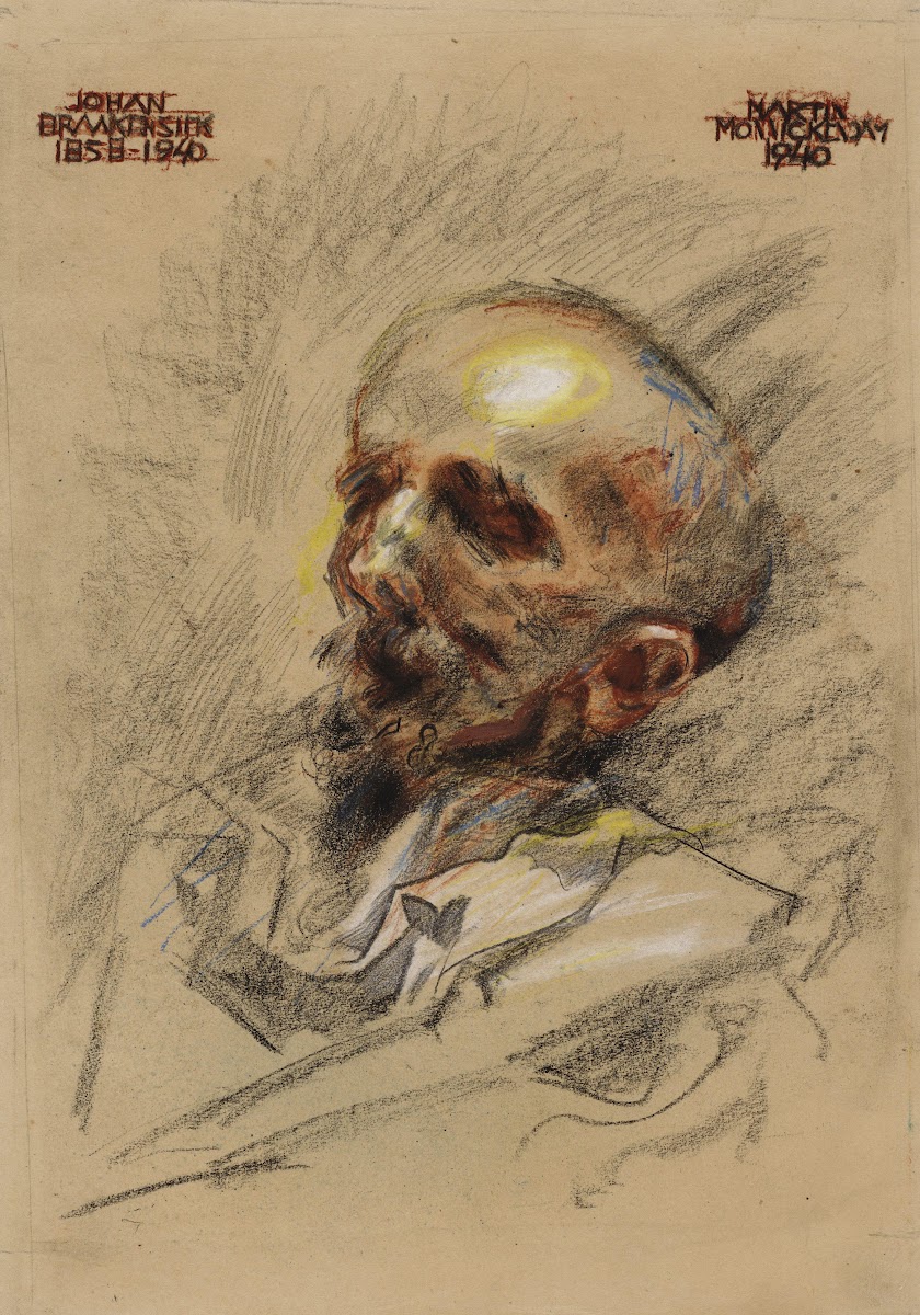 Portrait of Johan Braakensiek 1858 1940 on his deathbed 1940