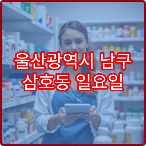 울산광역시 남구 삼호동 일요일 영업하는 약국 2026 최신 정보 포함