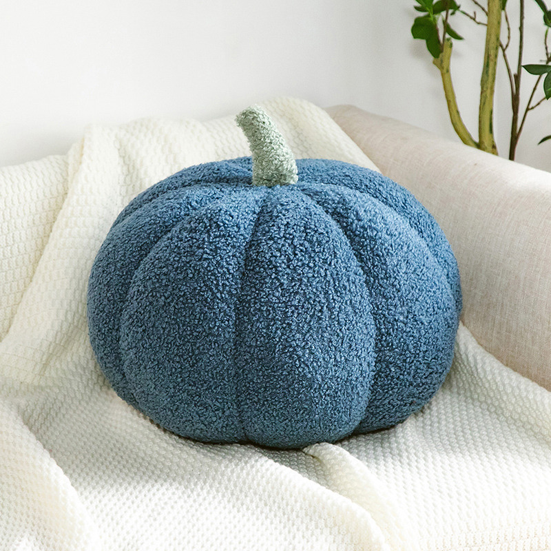 Flauschiges Kürbis-Kuschelkissen, Kurzflor