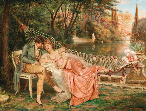 Flirting in the Park of the Villa Borghese Rome