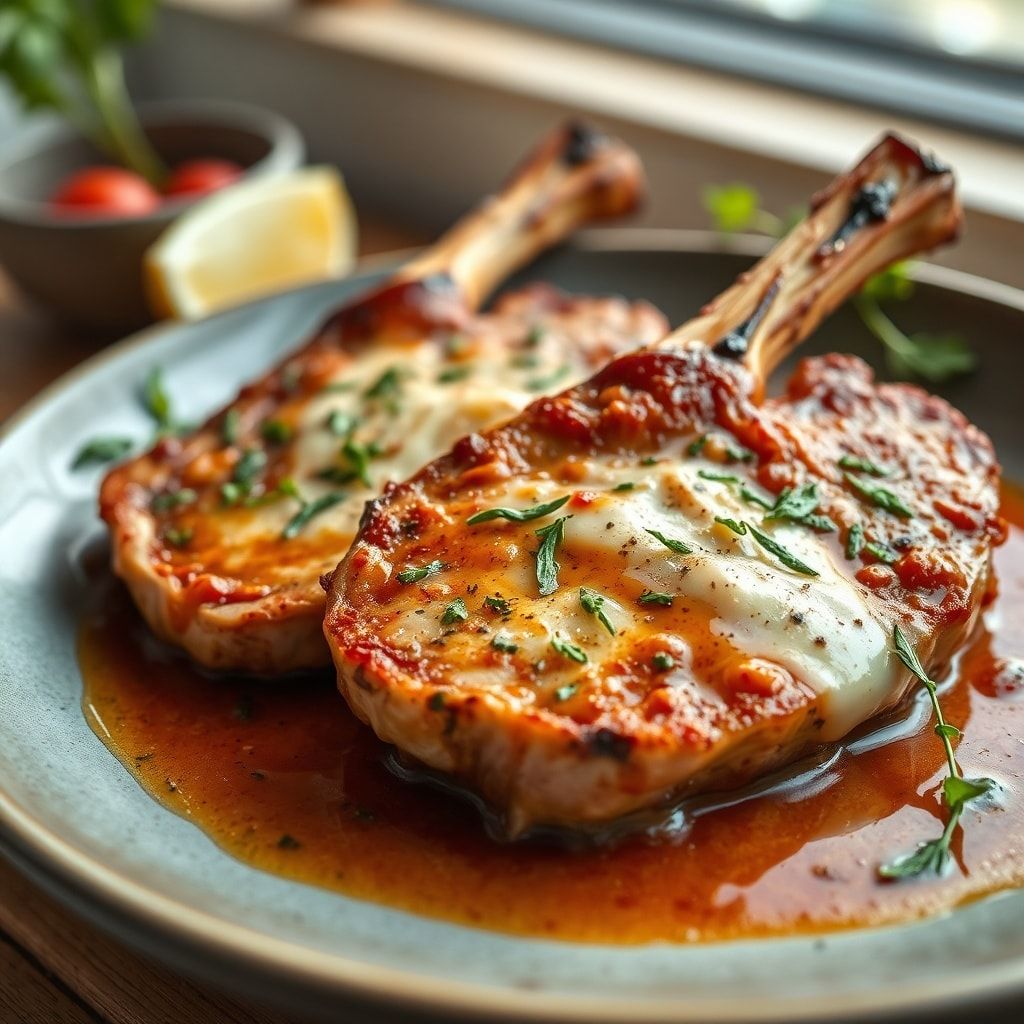 Juicy Mediterranean Pork Chops with Fresh Herb Marinade – Easy One-Pan Dinner