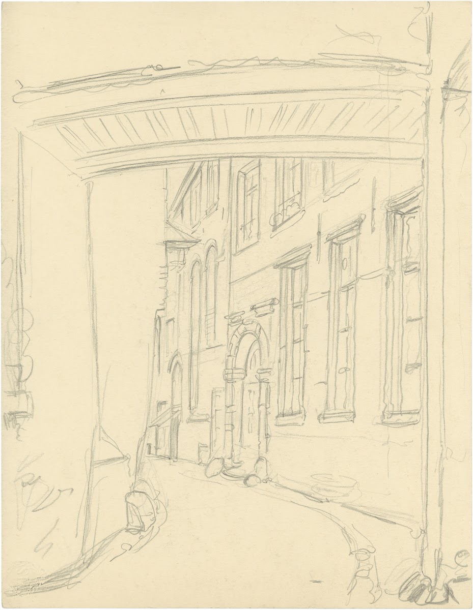 Straat met huizenzicht 1930