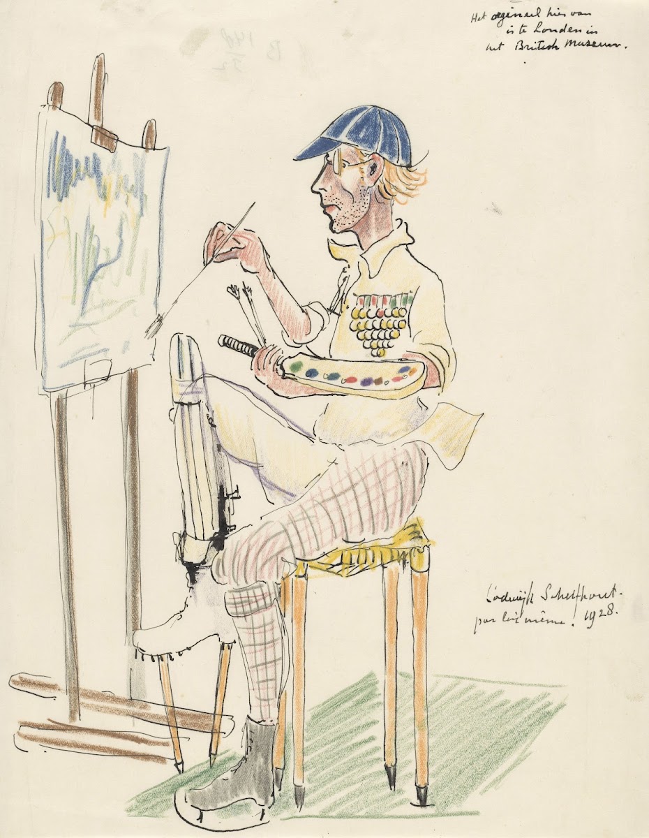 Karikaturaal zelfportret 1928