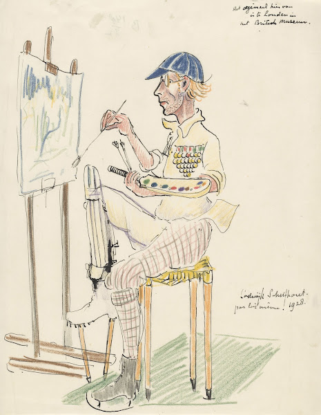 Karikaturaal zelfportret 1928