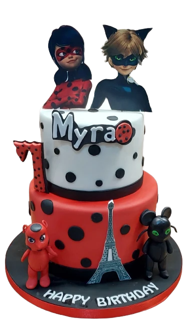 Miraculous Ladybug 2 Tiered Cake CB-NC580