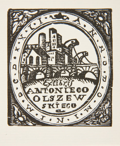 Ekslibris Antoniego Olszewskiego 18791942 1922