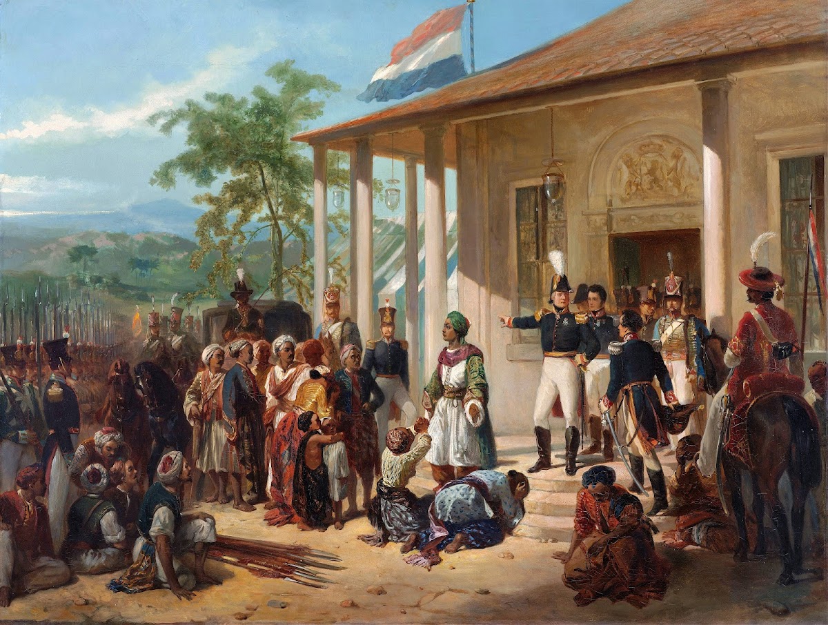 The Arrest of Diepo Negoro by Lieutenant General Baron De Kock c 1830   c 1835