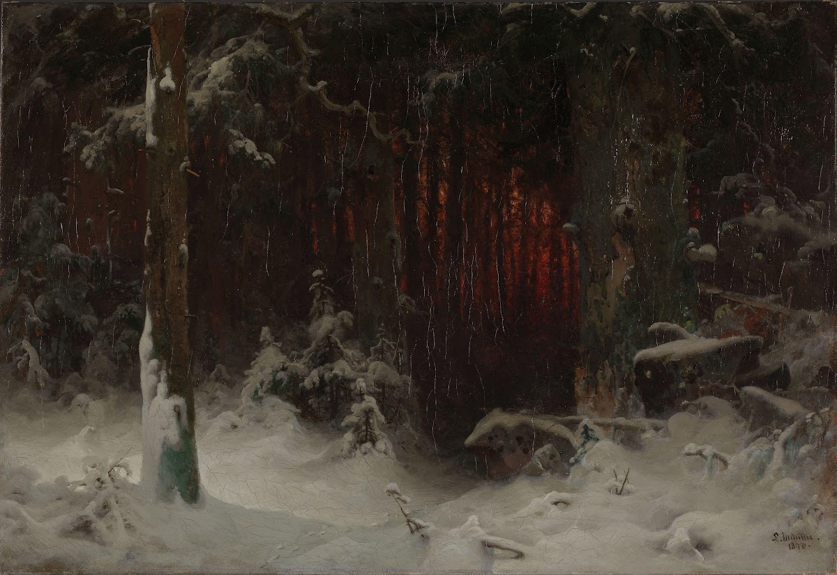 Wooded Landscape in Snow 1870