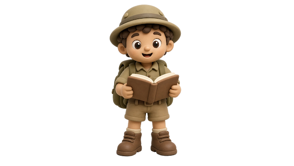The Sunday school explorer mascot — Origin Bible Week 3 Forbidden Fruit free image