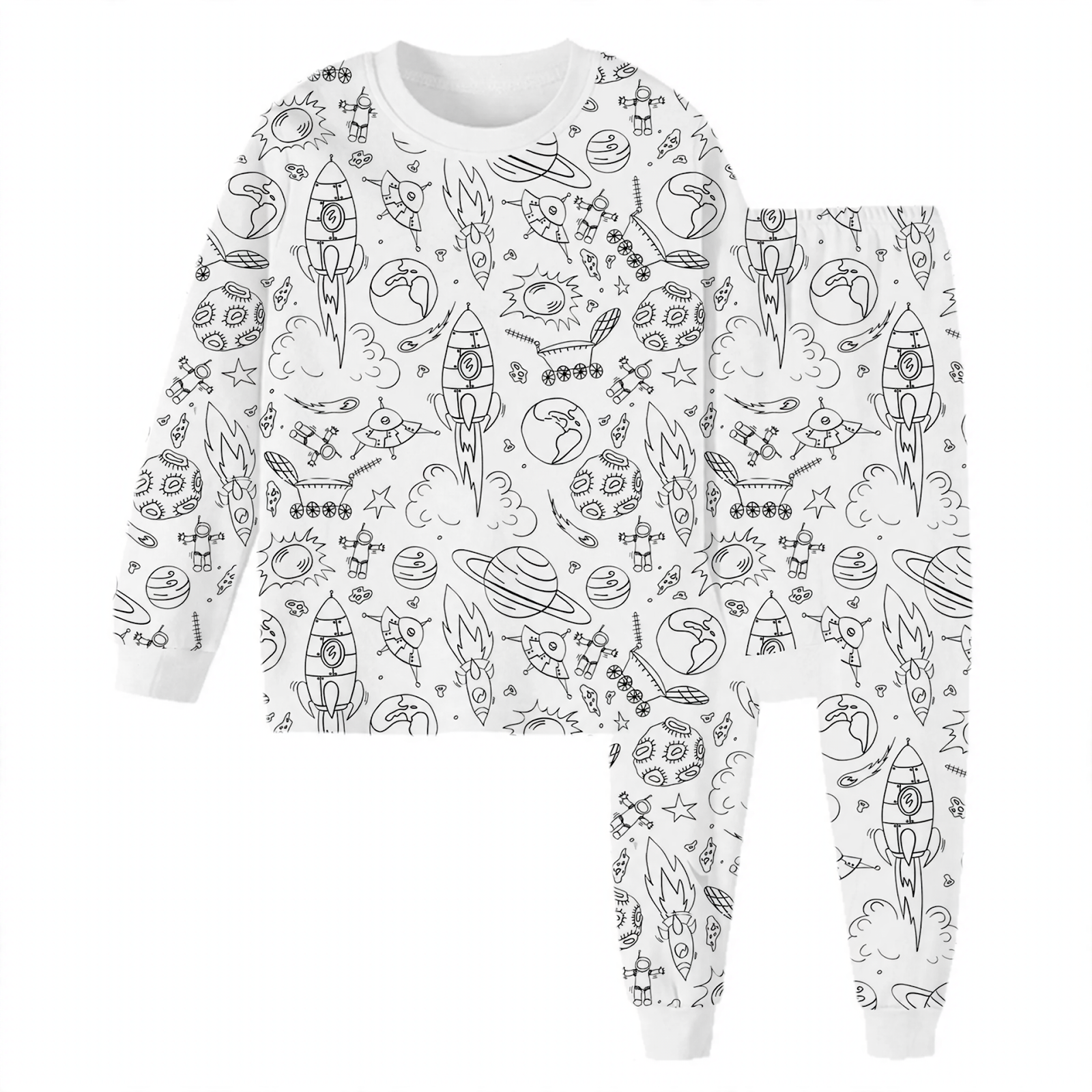 Kids Pajama Set, DIY Painting Kit, Cotton