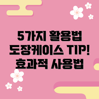 도장케이스 추천, 도장케이스 활용법, 어떻게 도장케이스 사용하나, 도장케이스 구입시 고려사항, 도장케이스의 장점