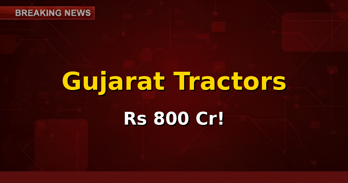 A modern tractor working in a green field under a clear sky, symbolizing agricultural progress and government support.