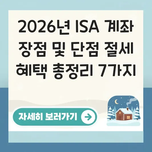 ISA 계좌 장점 및 단점 절세 혜택 총정리 대표 이미지