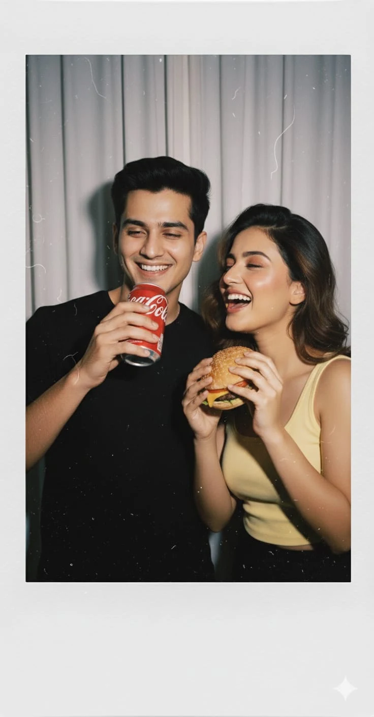 Foto Polaroid de pareja