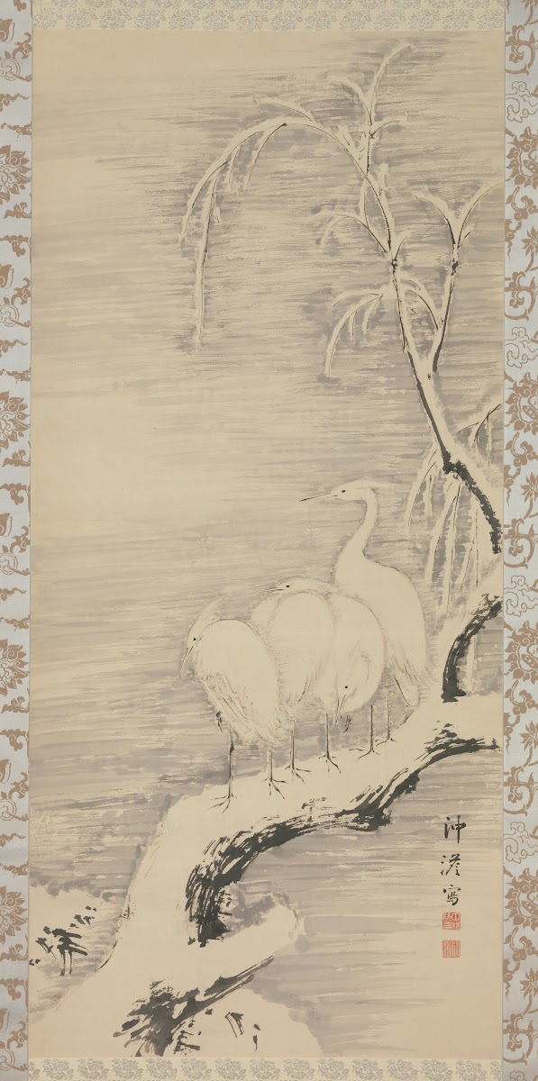 Herons in the Snow ca 1840