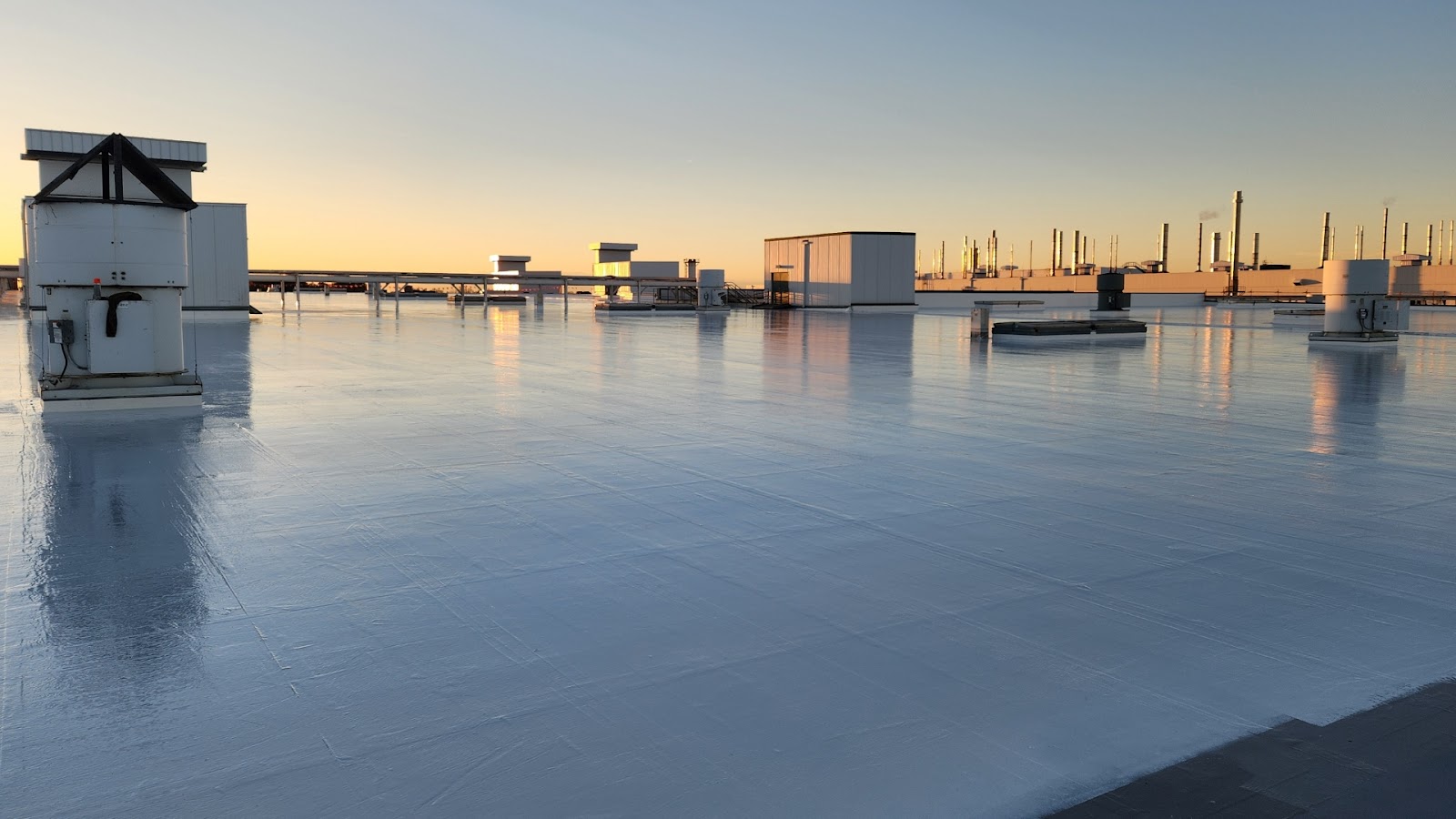 Flat industrial rooftop