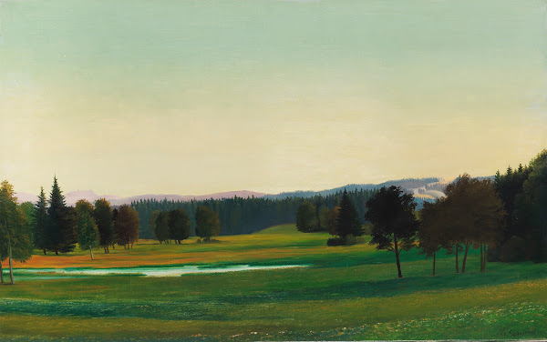 Oberbayerische Landschaft Landschaft bei Aibling 1932