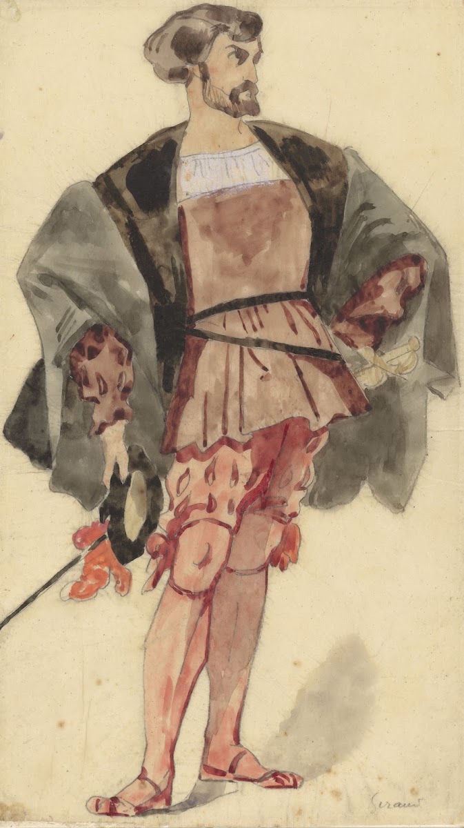 Kostuumstudie van een edelman uit de tijd van François I 1816   1881