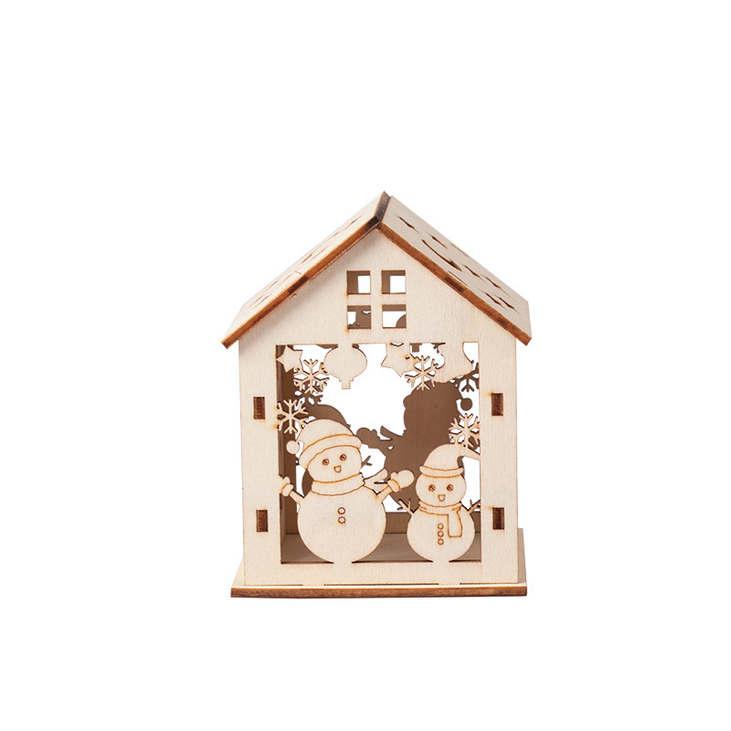 DIY wooden house, Christmas decoration to assemble