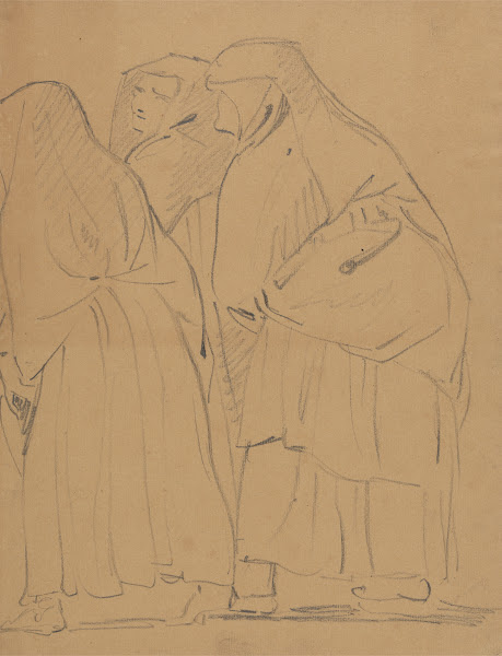 Study of a Group of Robed Standing Figures