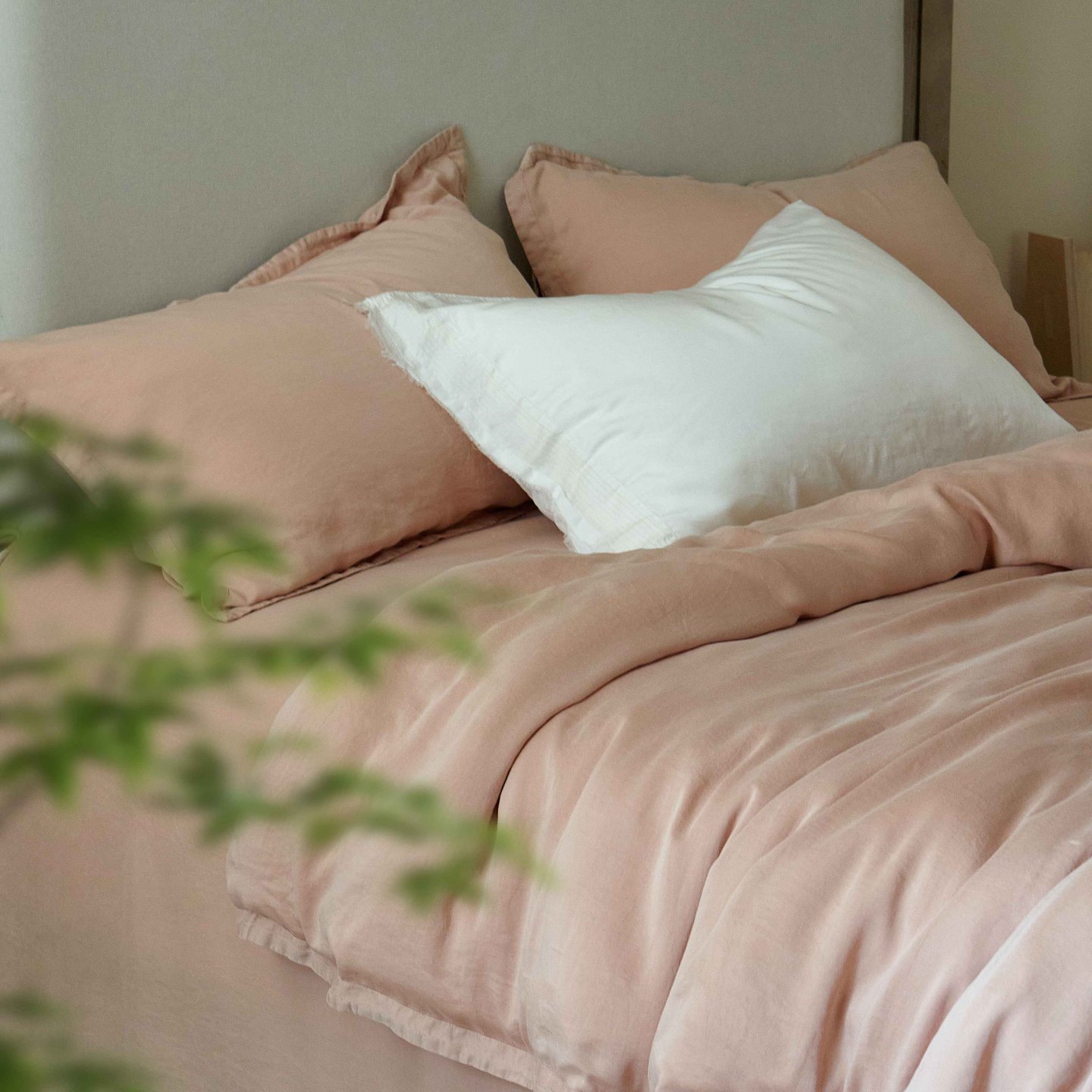 Lyocell bedding set, 4-piece, vintage look