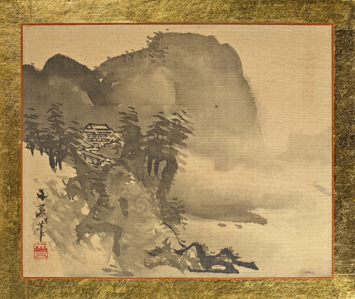A House on a Cliff with Mountains in the Background 1815