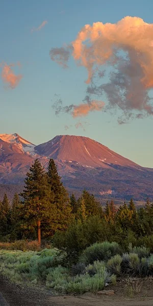 Mount Shasta, California, Photography, Landscape, Sunset 4K Wallpaper Background