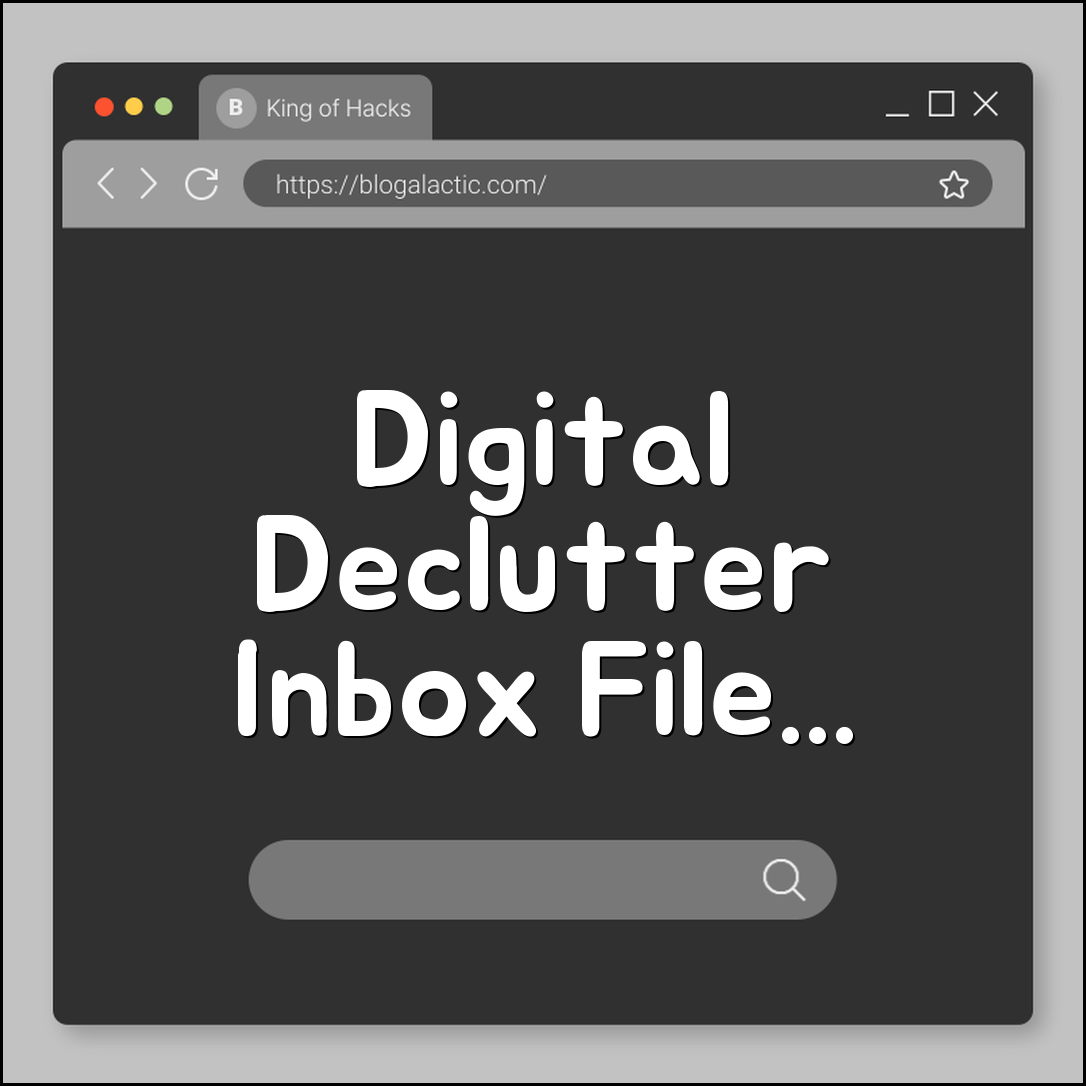 Digital decluttering routine (inbox, files, apps)