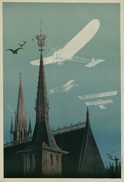 Vol davions au dessus du Palais Ducal et de léglise Saint Epvre 1900 1920