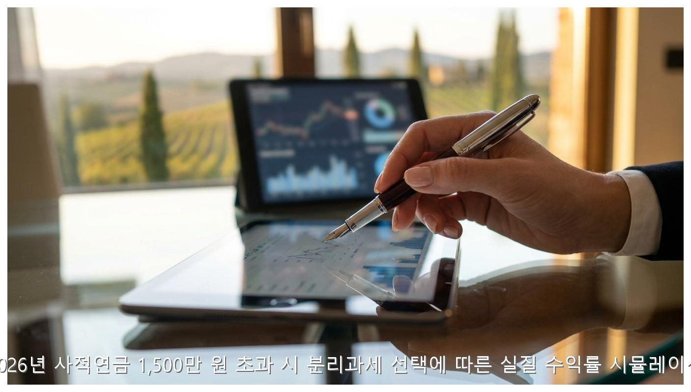 2026년 사적연금 1,500만 원 초과 시 분리과세 선택에 따른 실질 수익률 시뮬레이션 핵심 안내 및 분석 인포그래픽 (3)