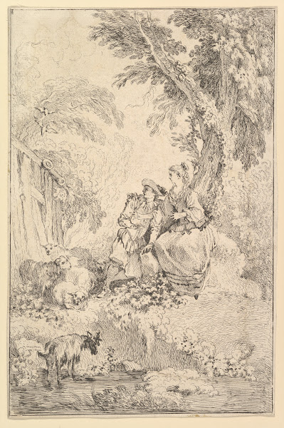 Surprised Young Couple Under a Tree 173070