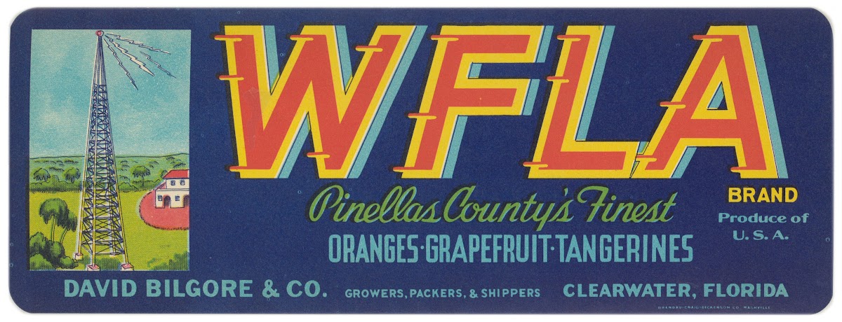 WFLA Brand Citrus Label 1940s