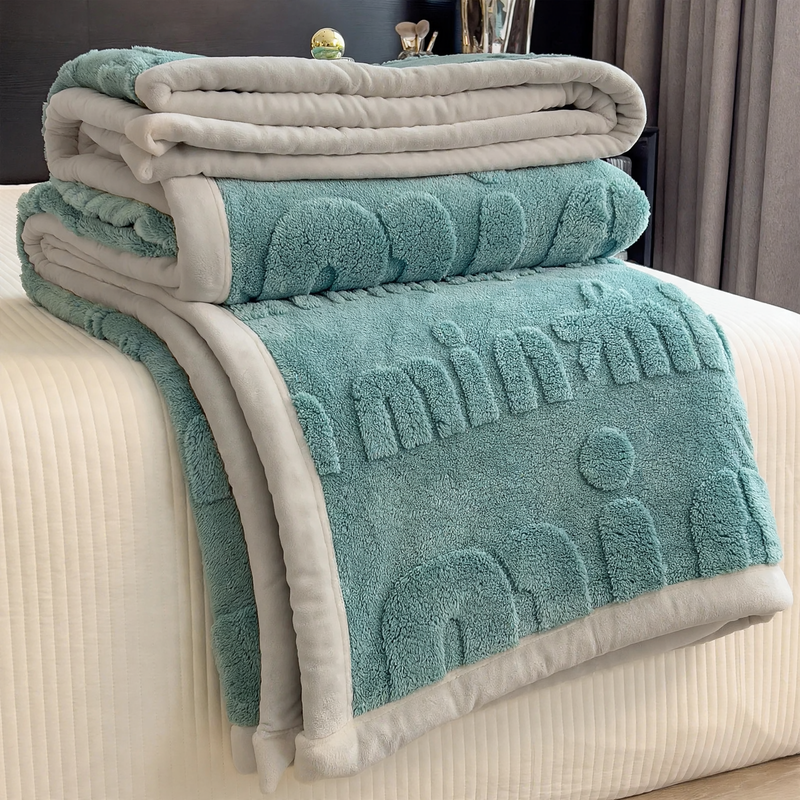 Coral fleece blanket, thickened, for winter
