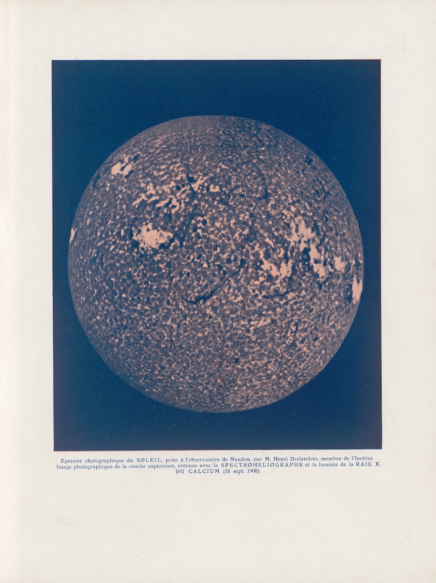 Épreuve photographique du soleil prise à lobservatoire de Meudon 1923