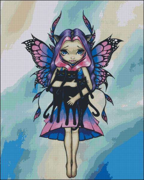 CMP 220413 Fairy With Black Cats