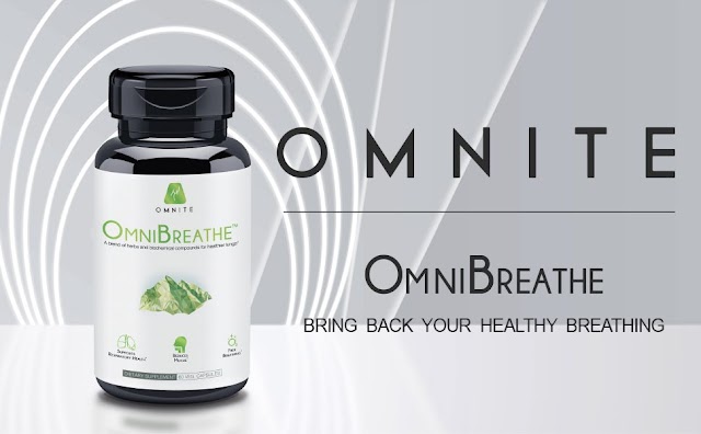 OmniBreathe breathing-support supplement bottle.