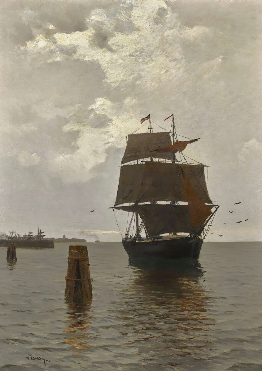 Sailing Ships On The Baltic Sea 1886