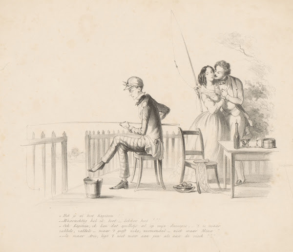 Visser en kussend paar 1832   1897
