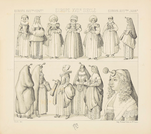 Angleterre Brabant Allemagne et France  costumes feminins 1640 1650  les dames h