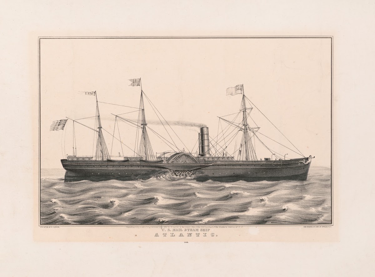 US mail steam ship Atlantic 1850