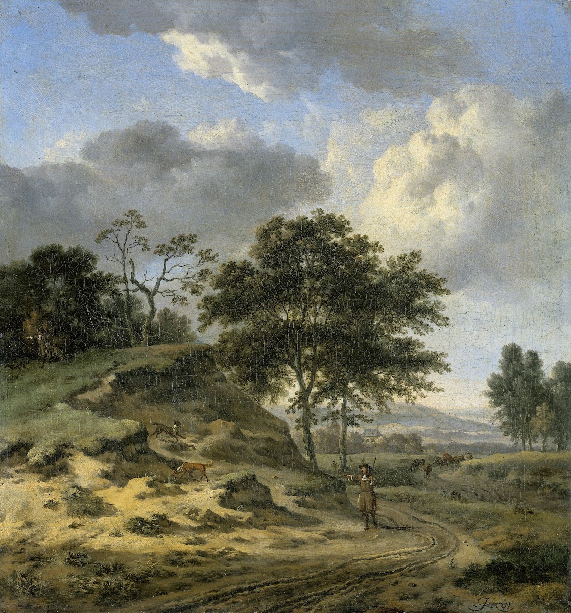 Landscape with two Hunters 1655   1684