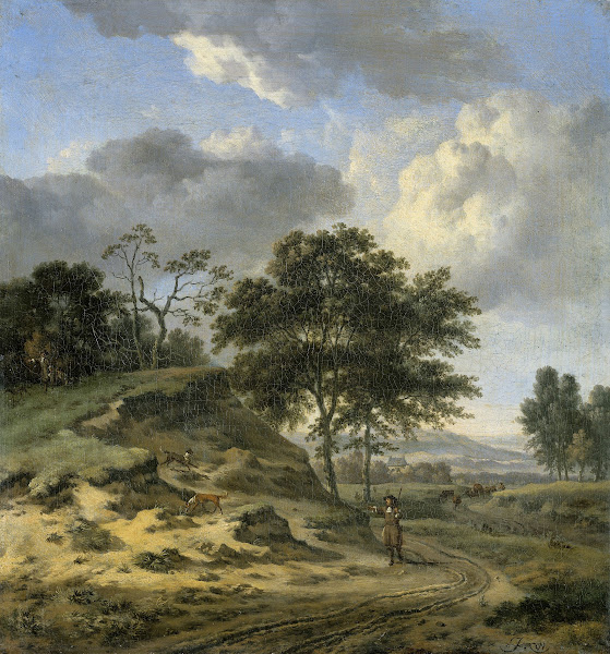 Landscape with two Hunters 1655   1684